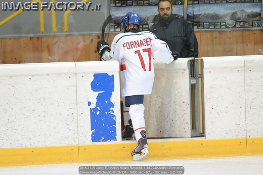 2015-11-21 Aosta B-Hockey Milano Rossoblu U14 2242 Andrea Fornasetti